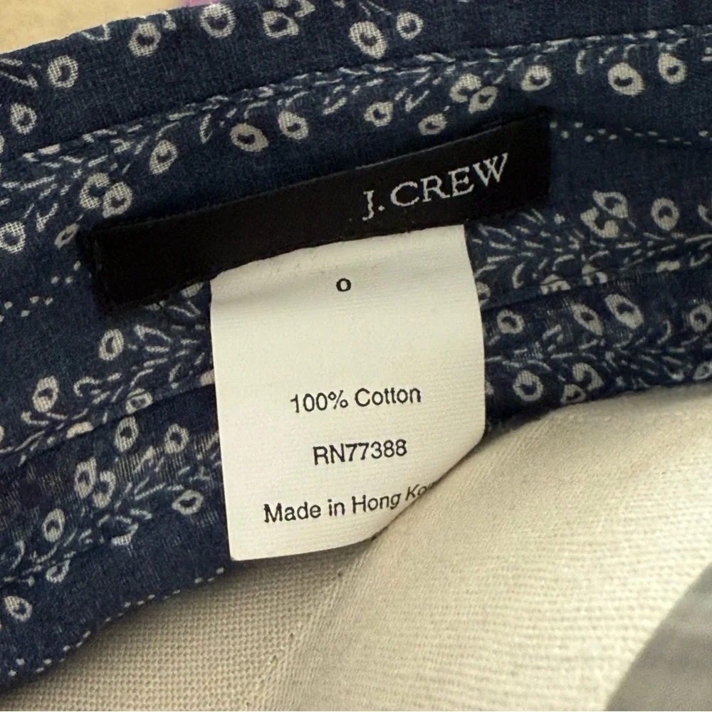 J. Crew Navy White Shirt Size: 0
